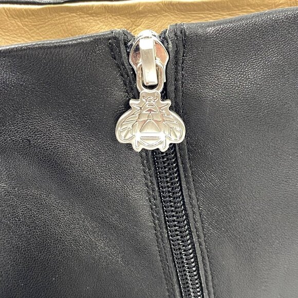 Bettye Muller Deena Booties Sz 9.5M Black Soft Napa Leather Heel Ankle Boots NEW - Picture 7 of 12